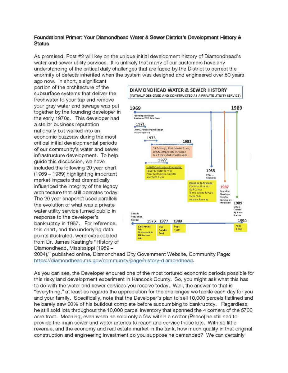 Image of DWSD's Developmental History & Status Page 1
